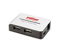 ROLINE 14025013 - Hub USB 2.0 a 4 porte, USB-A, nero/bianco