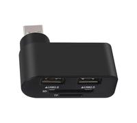 Hub USB rotante - ABS 4,5 x 5,5 x 2 cm | USB Hub, 4 porte Mini USBs