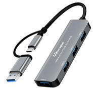 Hub USB Splitter per laptop, hub USB 1 to4, USB 3.0 Splitter USB c hub, Espansore porta hub 3.0 (hub USB 3.0 argento)