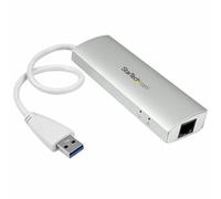Startech 3-port Usb 3.0 Hub Plus Gigabit Ethernet One Size White