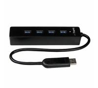 StarTech.com Hub portatile USB 3.0 SuperSpeed a 4 porte - Perno e concentratore per notebook o Ultrabook USB 3.0 con cavo integrato ( ST4300PBU3 )