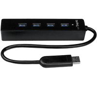 StarTech.com Hub portatile USB 3.0 SuperSpeed a 4 porte - Perno e concentratore per notebook o Ultrabook USB 3.0 con cavo integrato ( ST4300PBU3 )