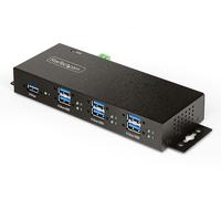 StarTech Hub USB-A Gestito 7 Porte 5Gbps, Industriale (5G7AINDRM-USB-A-HUB) | Alloggiamento Industriale Heavy-Duty, Montabile a Parete o Scrivania