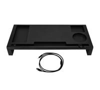 Hub USB, supporto per monitor, rialzo ergonomico per laptop per scrivania da ufficio, ripiano per computer resistente, organizer salvaspazio,