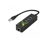 Techly IDATA USB-ETGIGA-3U2 Scheda di rete/adattatore USB 3.0 a RJ45 Gigabit, hub 3x USB 3.2