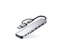 HUB USB TECHPROTECT Adattatore 8 in 1 TypeC, fino a 5 Gbps