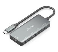 Hub USB Tipo-C Aisens A109-0945- 3xUSB- 1xUSB Tipo-C- 1xUSB Tipo-C PD- Gris - Nouvo