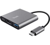 Trust Dalyx USB 3.2 Gen 1 (3.1 Gen 1) Type-C Alluminio, Nero