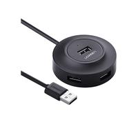Ugreen 20277 - USB 2.0 Hub 4 Porte per Cellulari, ebooks, Tablets, Tastiera, Mouse e Lettori di Carte, Nero