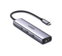 HUB USB UGREEN 60600 THUNDERBOLT 3 PLUG & PLAY ETHERNET GIGABIT CABLATO