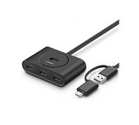 Ugreen 40850 Hub USB 4 porte USB 3.0 OTG 5 Gb/s Protezione elettrica Nero