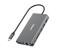 HUB USB Unitek HUB 8-w-1 USB-C 3.1; HDMI; VGA; RJ45; SD; PD 100W; D1019B