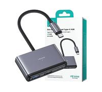 HUB USB USAMS C US-SJ628 con lettore schede SD e TF, trasferimento dati fino a 5 Gbit/s