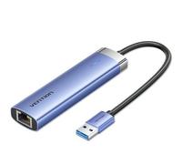 Hub USB Vention TGFSB 3xUSB 3.0/RJ45/USB-C PD in lega di alluminio 5 Gbps