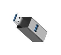 Hub USB3.0 3Port USB Expander Trasferimento dati ad alta velocità in alluminio costruisce portatile per dispositivi portatili Design in metallo Espansore USB portatile per il computer portatile