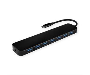 Hub Value 7 porte 5 Gbps USB 3.2 Gen 1 modello 14.99.5040 alluminio nero