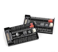 Hub ventola a 4 pin splitter a 10 porte con interfaccia di alimentazione per raffreddamento case PC, supporta il controllo automatico della temperatura e la gestione dei cavi, nero