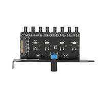 Hub ventola, controller ventola a bassa perdita 12V 3pin 4pin Chip di protezione Bassa generazione di calore Stabile Preciso per chassis CPU del computer(Interfaccia SATA)