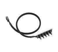Hub ventola PC, cavo intrecciato adattatore splitter ventola CPU PWM a 4 porte PC a 4 pin, 1 hub ventola femmina a 5 maschio progettato per gli appassionati con necessità di