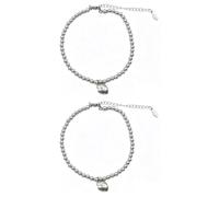 Huba 2 braccialetti dell'amicizia con ciondolo a forma di cuore e biglietto con messaggio affettuoso, braccialetti di perline per donne e ragazze, regali di compleanno