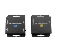 Huba 2 pz HDMI Extender Over Single Cat6 60 Meter 1080P POC Alimentatore Montabile a Parete Nero Metallo Shell per PC PS 4 DVD Proiettore