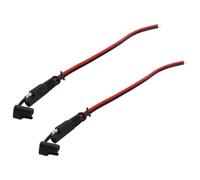 Huba 4 cavi di prolunga SAE da maschio a maschio, 16 AWG, 1,31 mm², 30 cm, spina rapida a 2 pin, 10 A, 24 V, con tappo antipolvere per batteria solare per moto