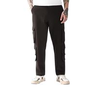 Hubberholme Pantaloni coreani da uomo a vita medio alta tinta unita, marrone, 48