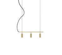 Hubble 3 Pendant Lungo Ottone Spazzolato