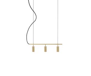Hubble 3 Pendant Lungo Ottone Spazzolato