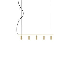 Hubble 5 Pendant Lungo Ottone Spazzolato