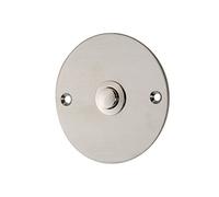 HUBER campanello a pulsante da incasso in acciaio inox - campanello a pulsante da incasso I in ottone - interruttore per campanello, campanello