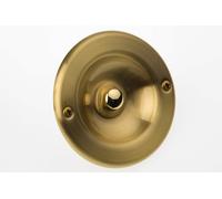 HUBER campanello a pulsante da incasso in OTTONE INOX spazzolato citofono