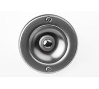 HUBER Campanello da incasso 1 interruttore in ottone rotondo - Pulsante campanello - Campanello - Campanello di casa da incasso in ottone - Interruttore del campanello, campanello, cromato opaco