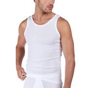 HUBER de Luxe Achselshirt Canottiera, Bianco (Weiss 0500), L Uomo