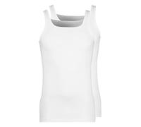 HUBER Herren Achselshirt 2er Pack Canottiera, Bianco (Weiss 0500), L (Pacco da 2) Uomo