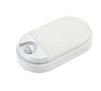 HUBER - Lampada da Parete Raccordo Ovale a LED con Sensore di Movimento 140° 10 W 800 lm IP54 (Bianco)