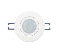 HUBER MOTION 22, rilevatore di movimento a 360 °, bianco, incorporato, da incasso, a risparmio energetico, rilevatore di movimento PIR, lente piatta, può essere utilizzato anche in una presa GU10