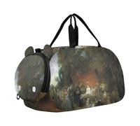 Hubert Robert Paesaggio Pittura Ragazze Tote Duffle Bags Viaggio Weekender Pernottamento con scomparto per scarpe Carry on Duffel Bag Boy, Stampa Jean-Antoine Watteau, classico