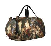 Hubert Robert Paesaggio Pittura Ragazze Tote Duffle Bags Viaggio Weekender Pernottamento con scomparto per scarpe Carry on Duffel Bag Boy, Rubens pittura Minerva Pace Marte, classico