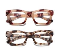 Hubeye Occhiali da lettura da Donna Retrò alla Moda con la Cerniera a molla Occhiali Anti Luce Blu 1.00