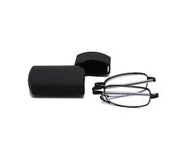 Hubeye Occhiali da lettura Pieghevole Anti-blu da Uomo e Donna con Aste Telescopiche e Cerniela a molla con la Custodia Portatile 2.50