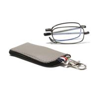 Hubeye Occhiali da lettura Pieghevole Portatile da Uomo e Donna Occhiali Anti luce blu Aste Telescopiche e Cerniela a molla con la Custodia Portachiavi 2.50