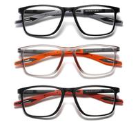 Hubeye Occhiali da lettura sportivo da uomo e donna Lettori ultraleggero TR90 Confortevole Flessibile Occhiali anti luce blu con la custodia 3.00