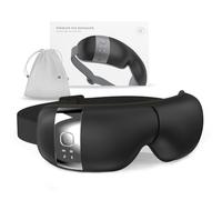 HubiCare HEM-5 Massaggiatore occhi con calore vibrazioni e musica Bluetooth, sollievo da emicrania e affaticamento visivo, riduce occhiaie e borse, relax sonno, design pieghevole portatile (Nero)