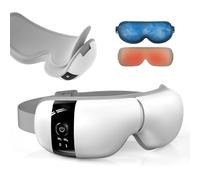 HubiCare - Massaggiatore per occhi con funzionamento silenzioso, calore e raffreddamento, cuscinetti in gel doppi per un maggiore comfort, vibrazioni airbag e musica Bluetooth per occhi secchi