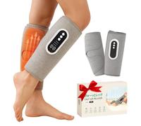 HubiCare - Massaggiatore riscaldato per gambe con compressione d'aria, 3 livelli di intensità, ricaricabile USB-C, allevia l'affaticamento del polpaccio, migliora la circolazione, regalo per uomini e