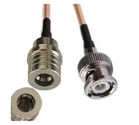 HUBOPRYS Cavo RG316 da 10 Pezzi, connettore Maschio Dritto QMA a BNC, 20 cm, 30, 50, 1 m(50cm)