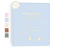 HuBorns - Album Nascita Bambina e Bambino per Incollare Foto e Scritte con +50 Pagine e Adesivi, Album Fotografico Neonato per il Primo Anno fino a 5 Anni, Ideale per Regalo Nascita Bimba e Bimbo