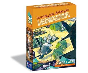 HUCH!, Cartzzle: sotto e sopra nel Labirinto & Papa Dachs, Gioco di Famiglia Creativo con Puzzle di Carte Unico, per 1-4 Giocatori dagli 8 Anni in su