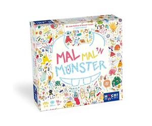 HUCH! | Mal Mal´n Monster | Gioco da Ragazzi | Gioco di Dadi | Mostro Divertente da colorare, Anche per Non pittori | Promuove la creatività | Disegna Il Tuo Mostro Individuale | da 2 a 4 Giocatori a